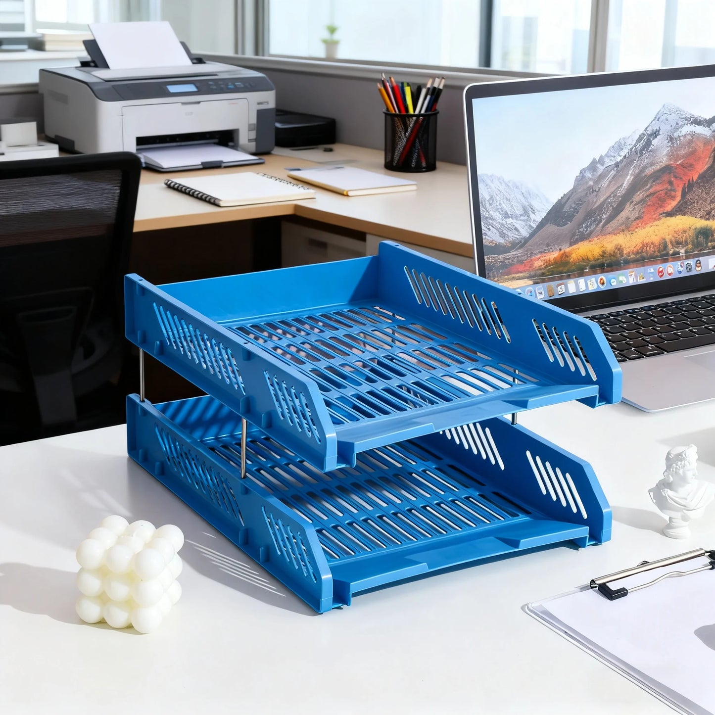 Multi-Layer Desktop File & Book Organizer – Kids’ Room Storage for School Supplie