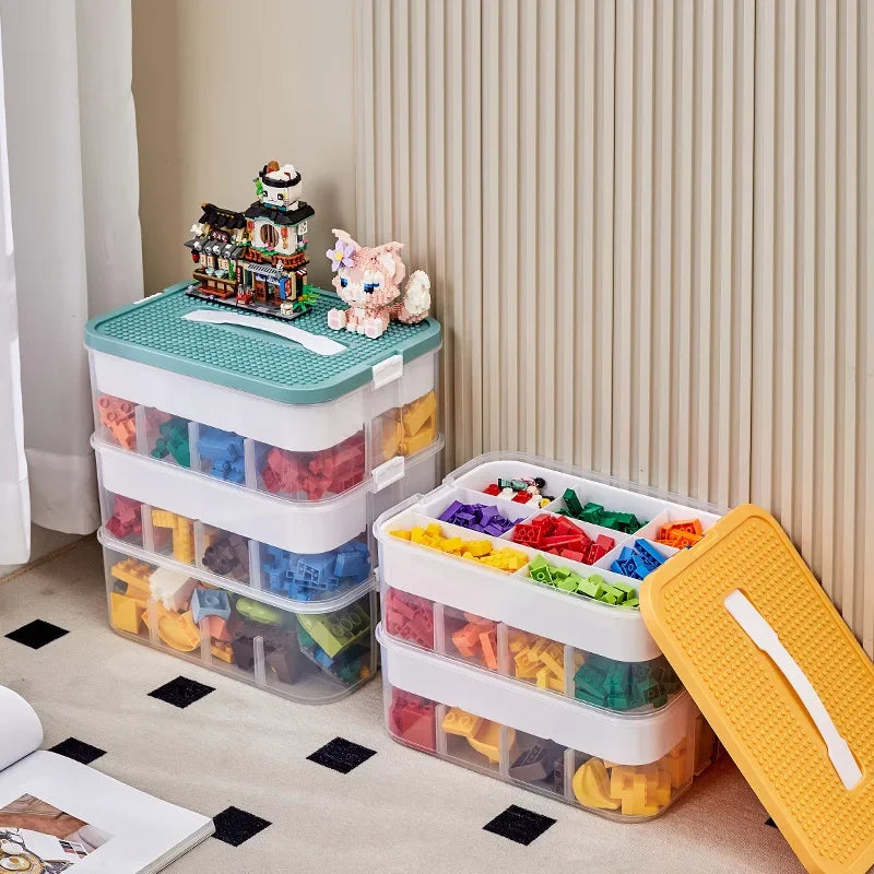 Plastic Storage Box for Kids’ Building Blocks – Organizer for LEGO, Puzzles & Small Toys