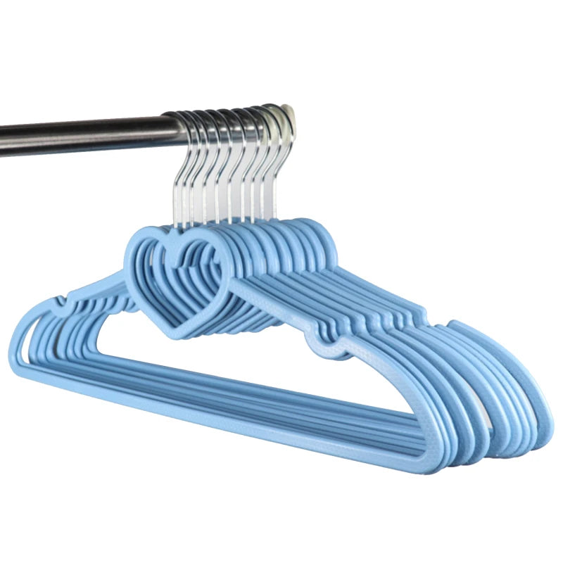 10PCS Kids & Adult Clothes Hangers – Heart-Shaped Durable ABS Hangers for Children’s Room