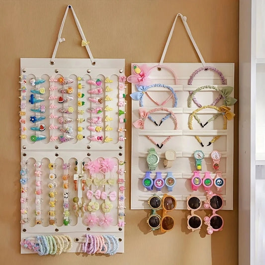 Kids’ Wall Hair Accessory Organizer – Headbands, Bows & Clips Storage
