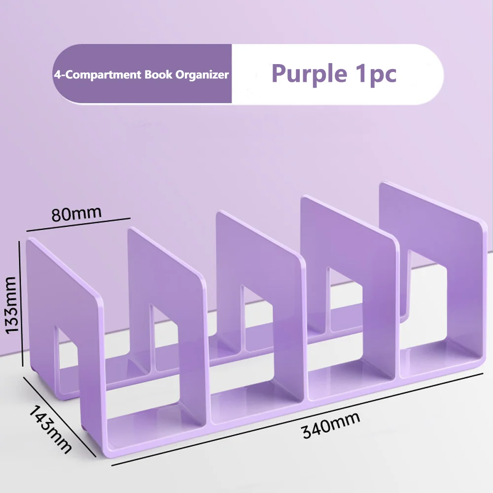 Transparent Acrylic Bookstand – Kids’ Room Desktop Organizer for Books & School Supplies