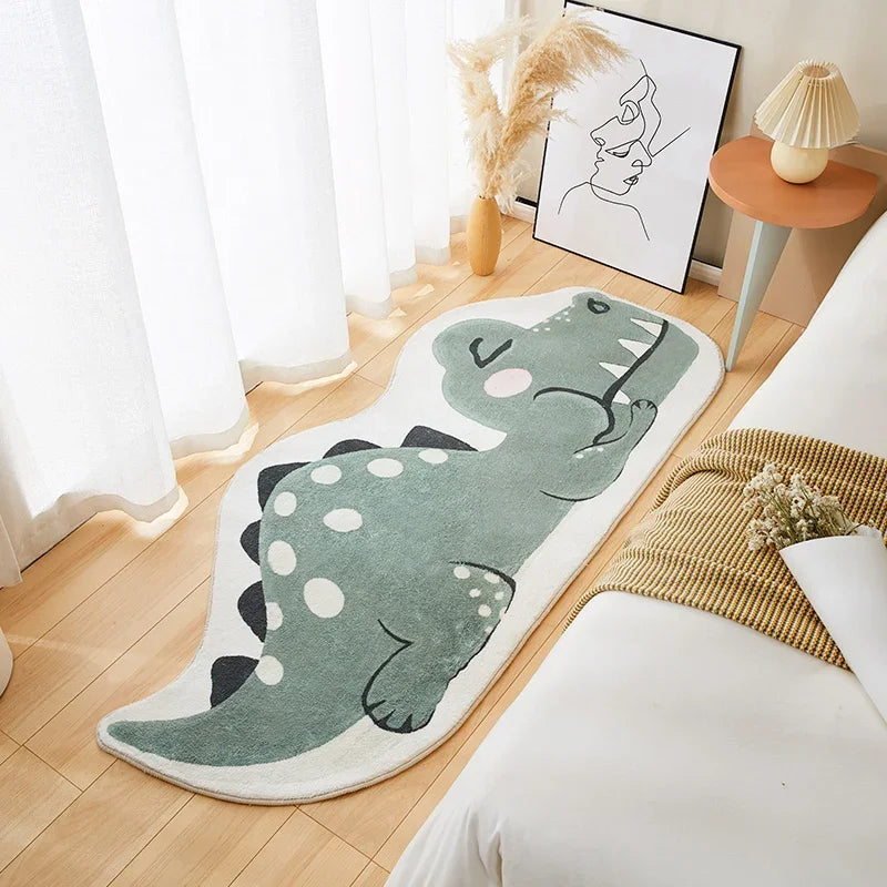 Cartoon Plush Shaped Rug for Children’s Bedroom – Soft Thickened Carpet for Cozy Play & Bedside Decor
