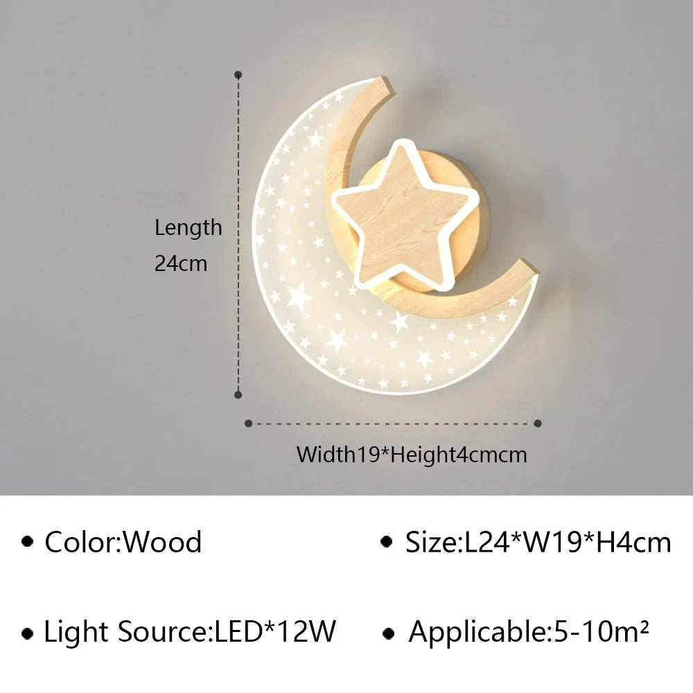 Moon LED Wall Lamp for Kids’ Room