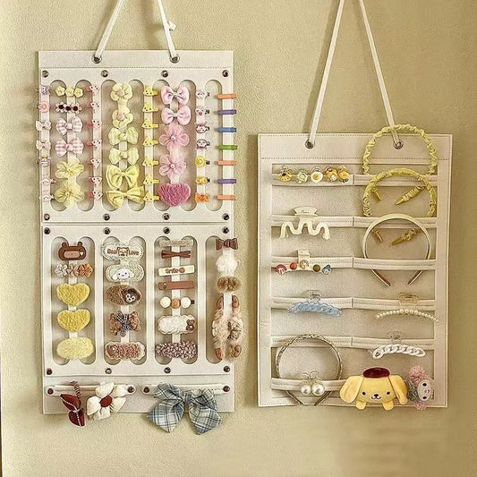 Wall-Mounted Hair Accessories Organizer – Kids’ Room Storage for Hair Clips & Bows