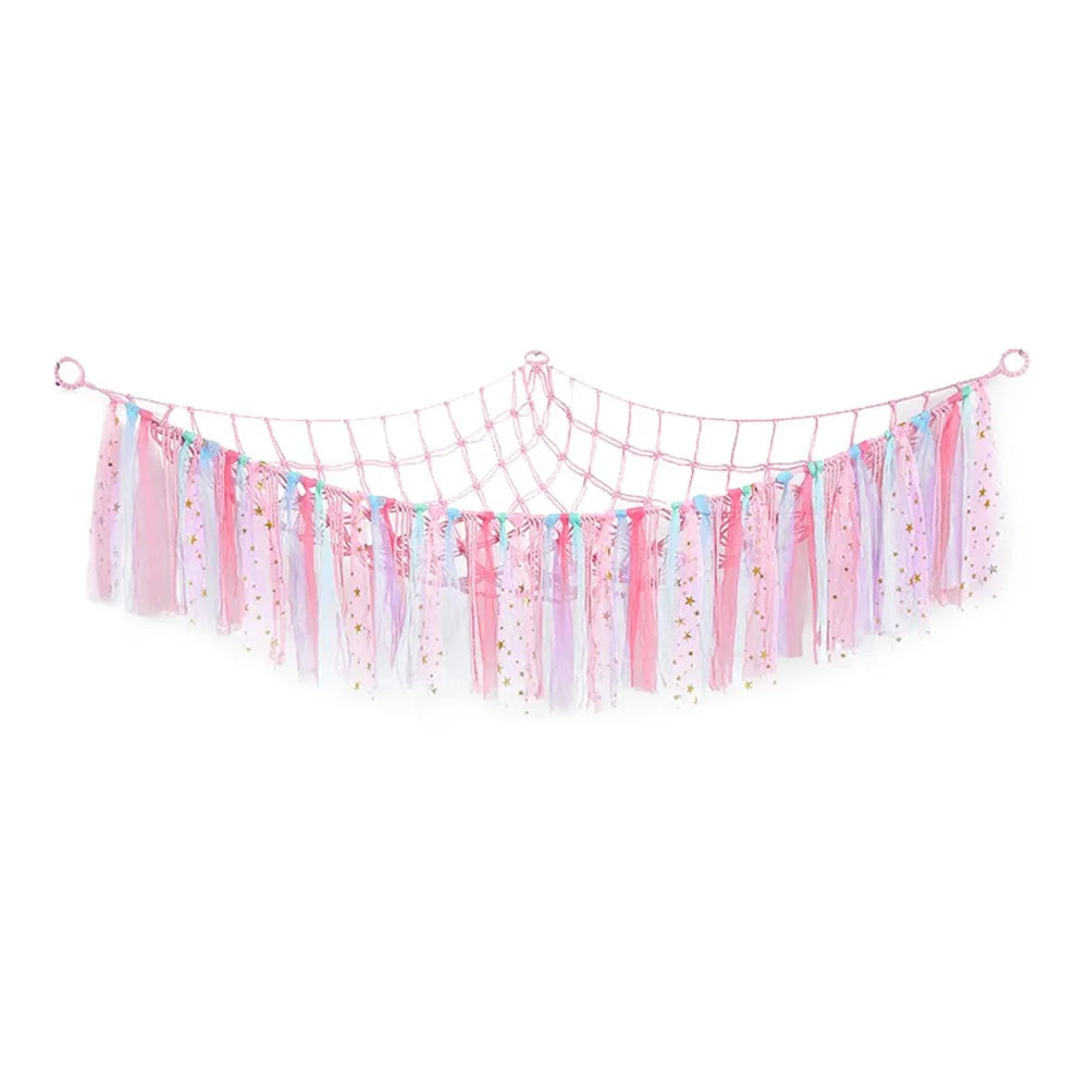 Cotton Rope Hanging Toy Hammock – Woven Mesh Organizer for Nursery & Kids’ Room