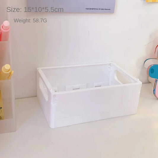 Foldable Storage Basket – Desktop Organizer for Toys, Books, Snacks, and More