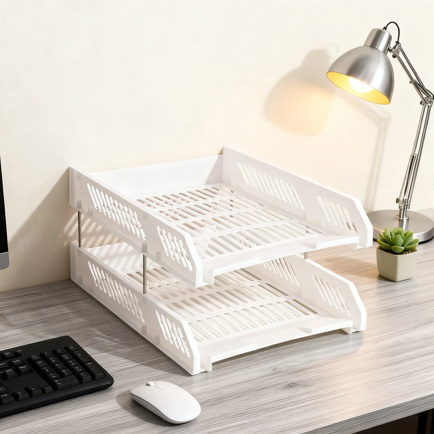 Multi-Layer Desktop File & Book Organizer – Kids’ Room Storage for School Supplie